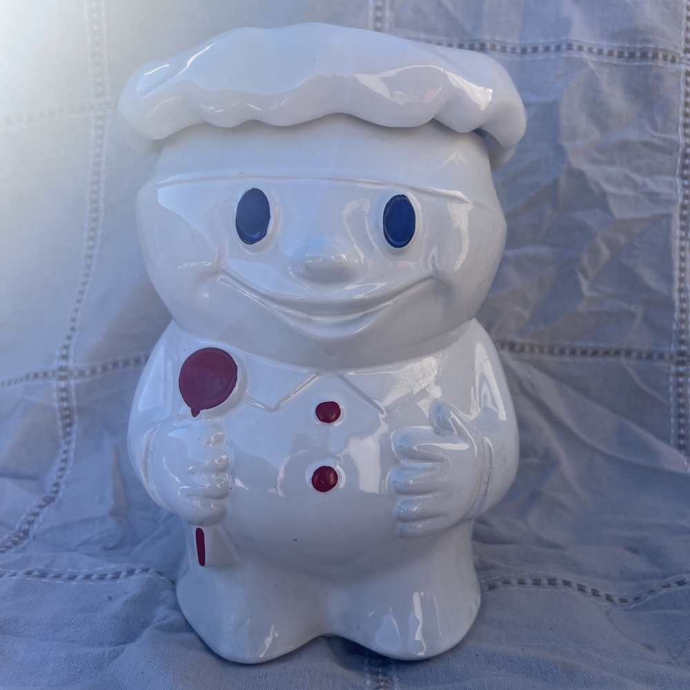 Vintage McCoy Pottery Pillsbury Doughboy Bobby The Baker #183 Ceramic Cookie Jar